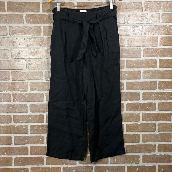 Linen Wide Leg Pants Beach Coastal Minimalist Vacation Resort Nicole Miller - Picture 1 of 5